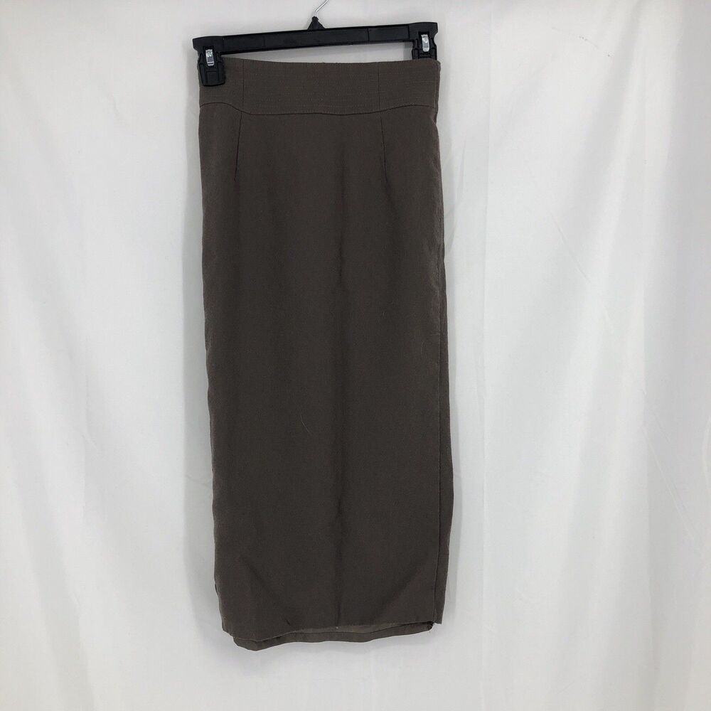 TALBOTS Womens MAXI Straight Pencil Skirt Solid Toupe 0P